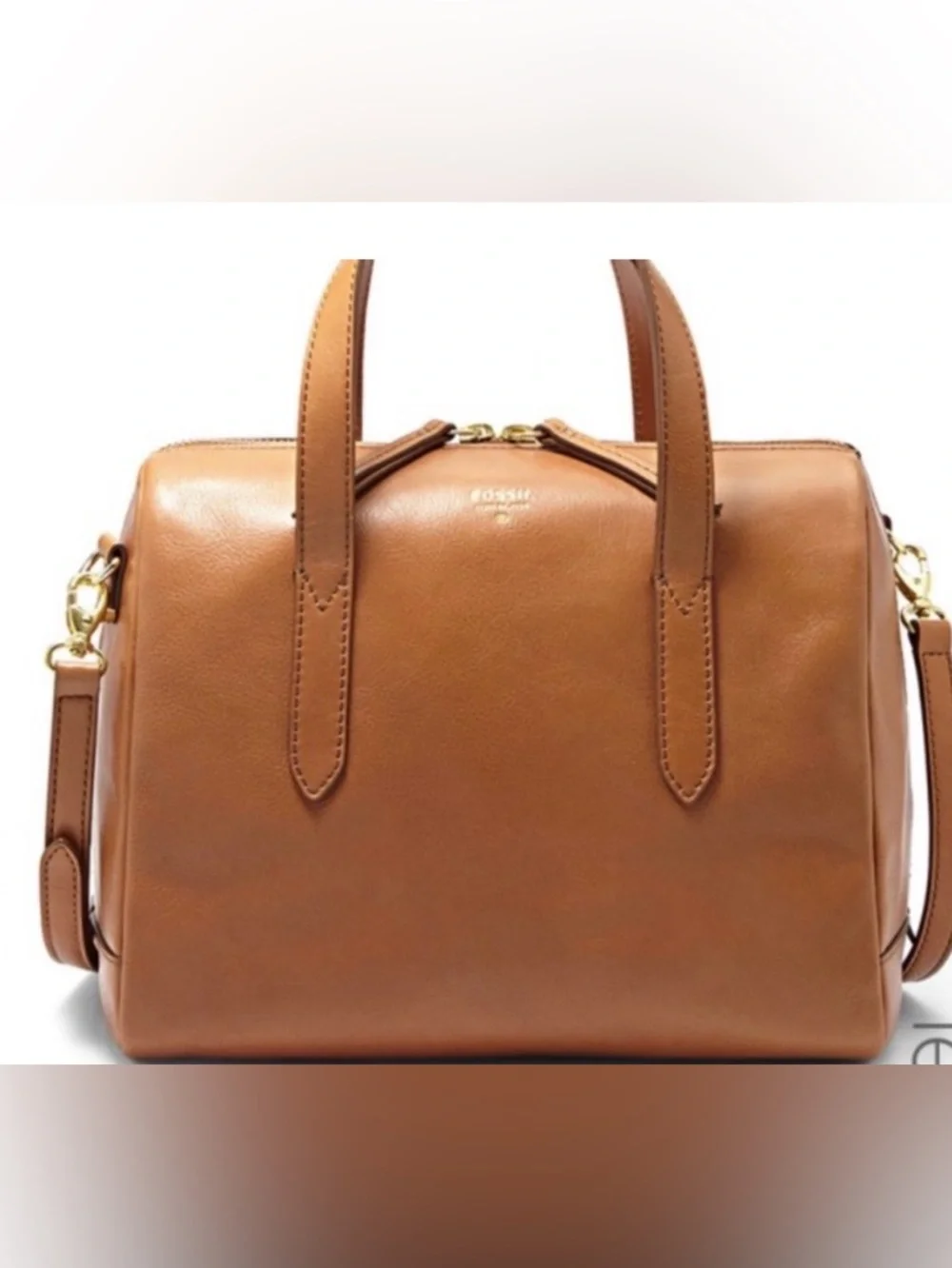 Fossil Sydney tan leather satchel Excellent